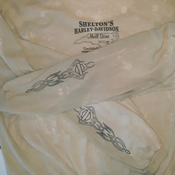 Vintage Harley Davidson fringed bleach splatter - Picture 5 of 5